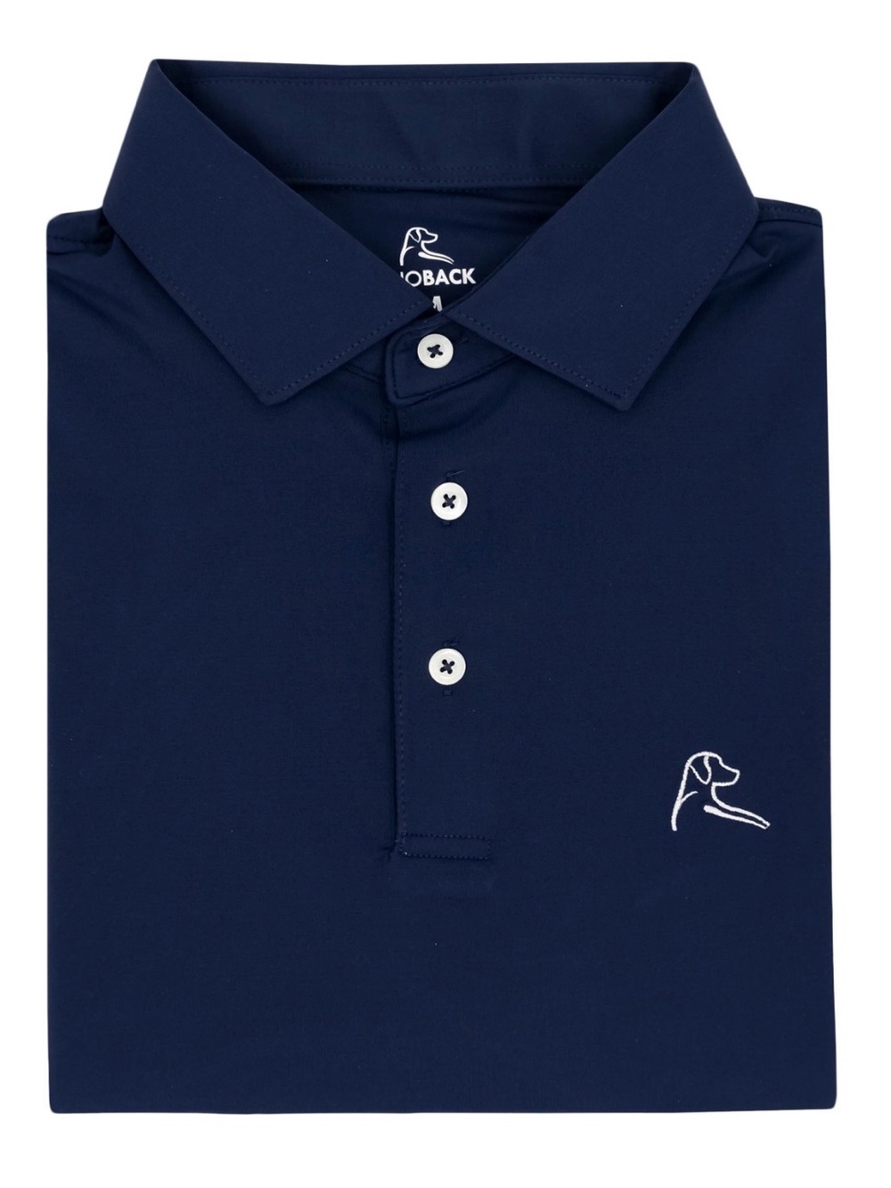Rhoback Men’s XXL Navy Performance Golf Polo Shirt Dog Logo Stretch